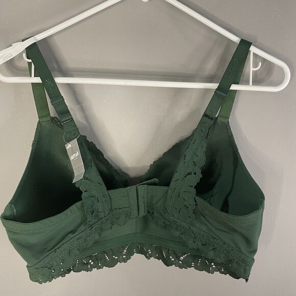 Aerie Womens 38D Lace Padded Wireless Bra NWT Green - Picture 2 of 9